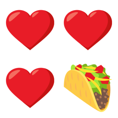 ❤❤❤🌮 Emoji Domain EmojiOne rendering